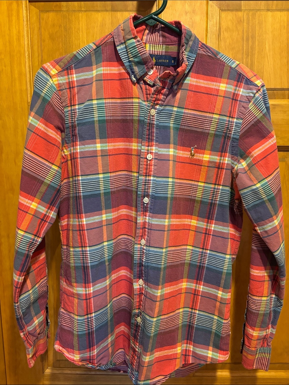 Ralph Lauren Red and Blue Multi-Plaid Button-Down Shirt